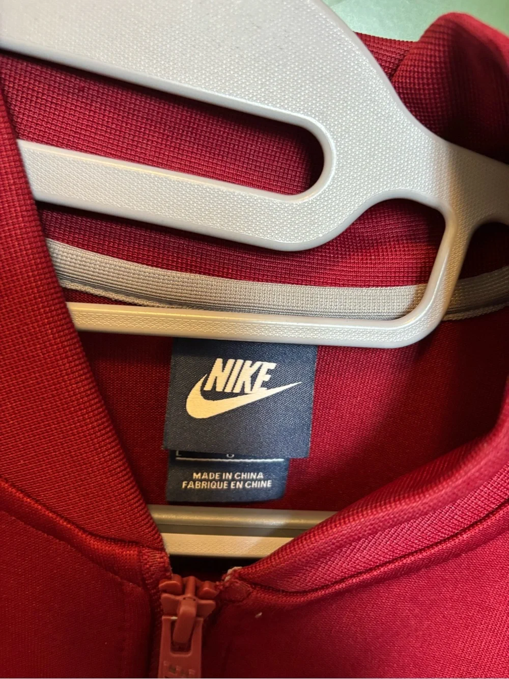 Nike track bomber jacket maroon